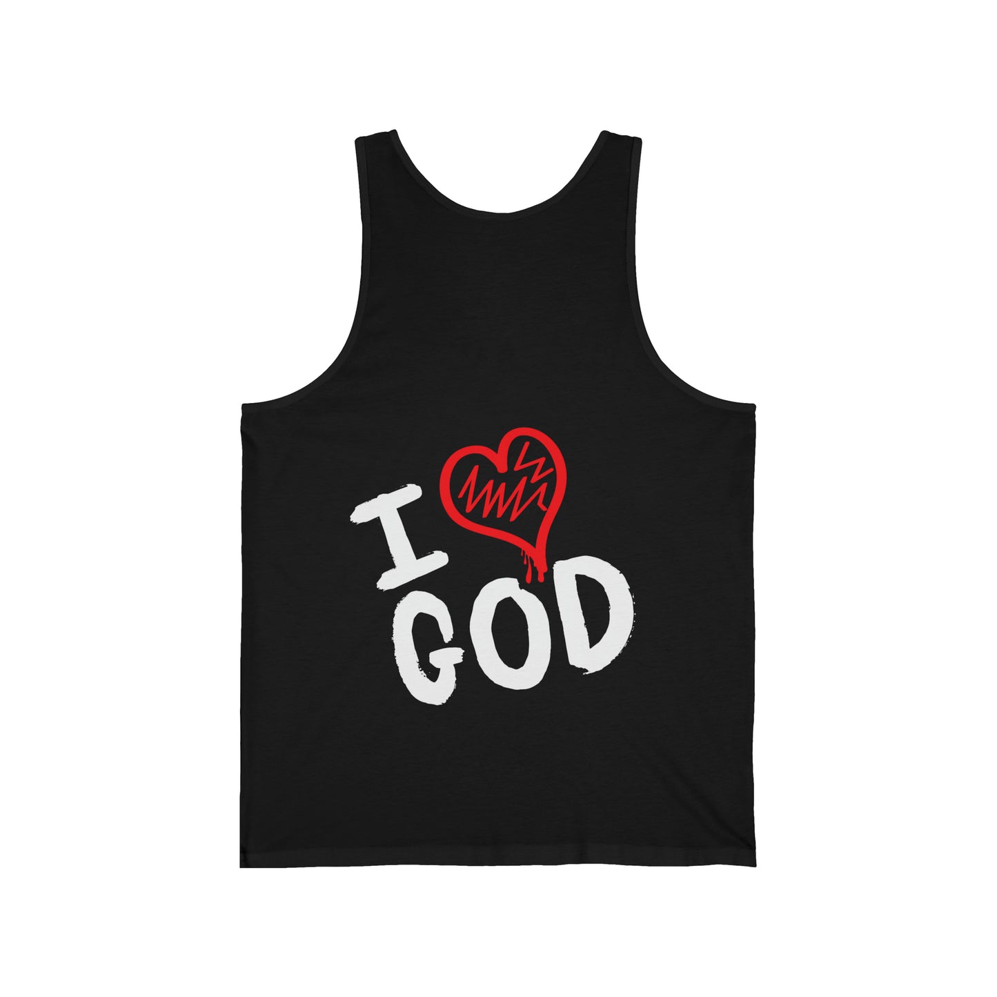 I Love God Tank Top (Double-Sided) - Black