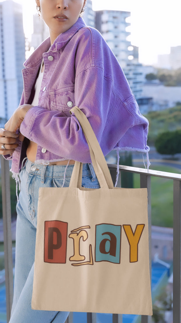 Pray Tote Bag - Oyster