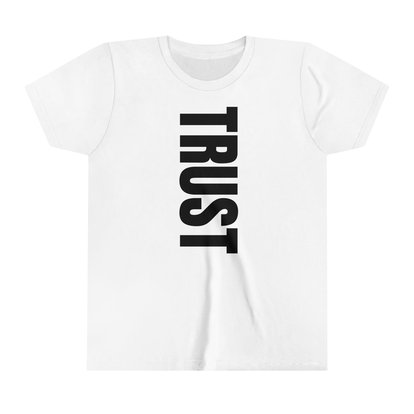 Trust God Youth T-Shirt (Double-Sided) - White
