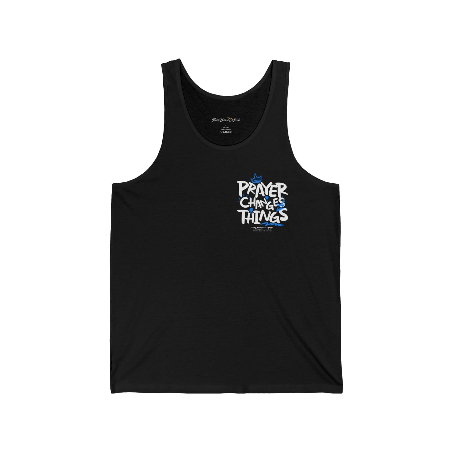 Prayer Changes Things Tank (Double-Sided) - Black