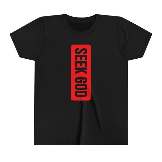 Seek God Youth T-Shirt - Black/Red