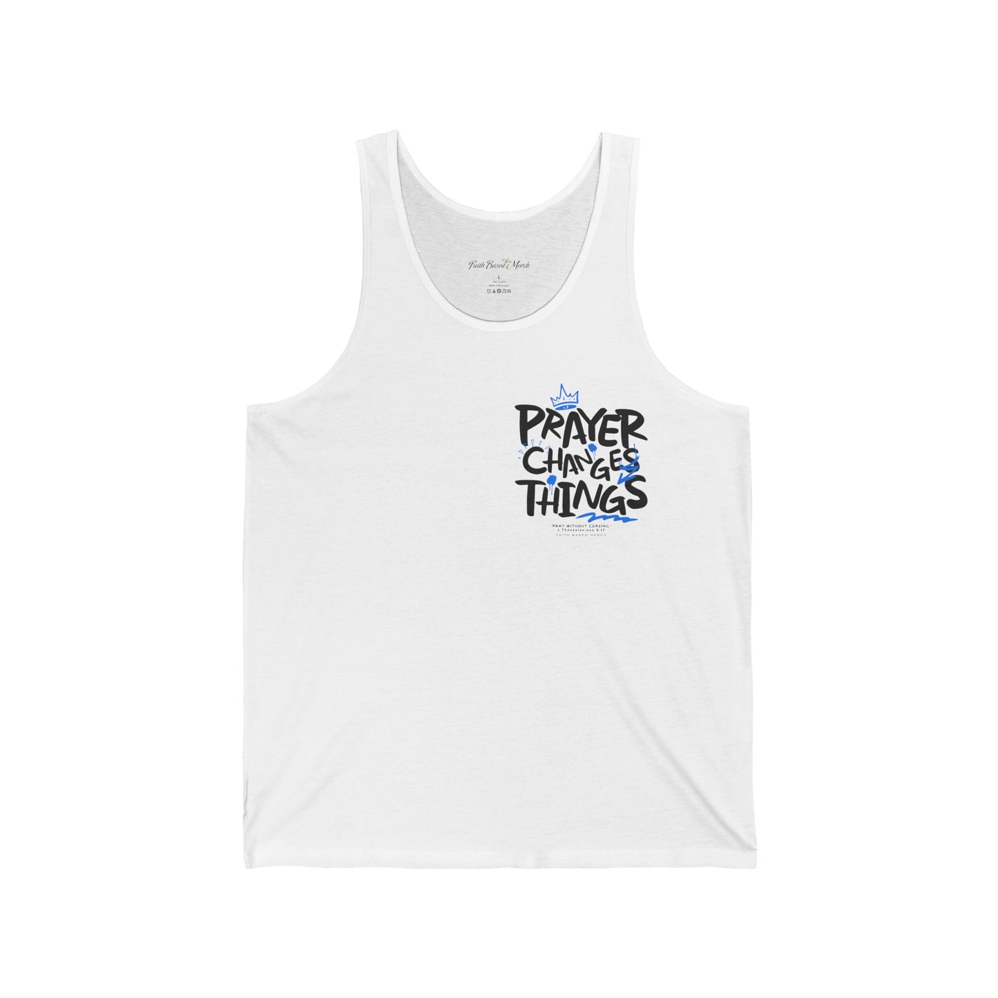 Prayer Changes Things Tank (Double-Sided) - White