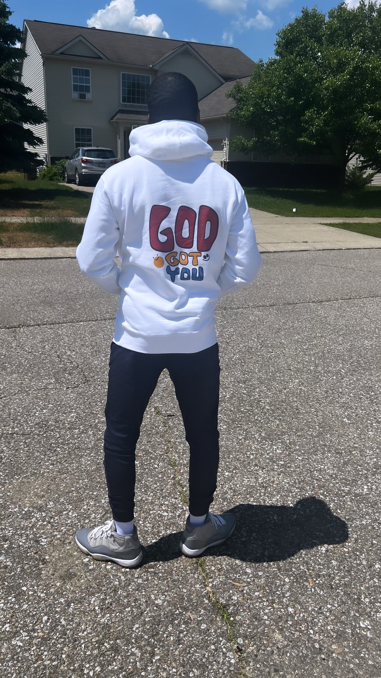 God Got You Hoodie (Double-Sided) - White