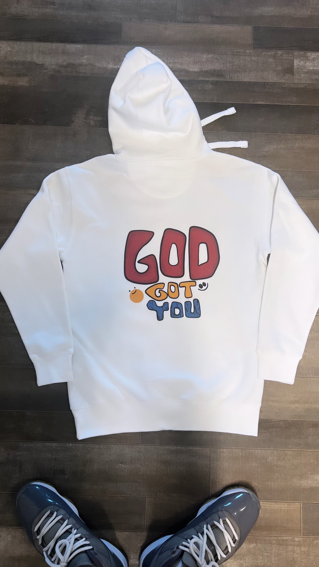 God Got You Hoodie (Double-Sided) - White