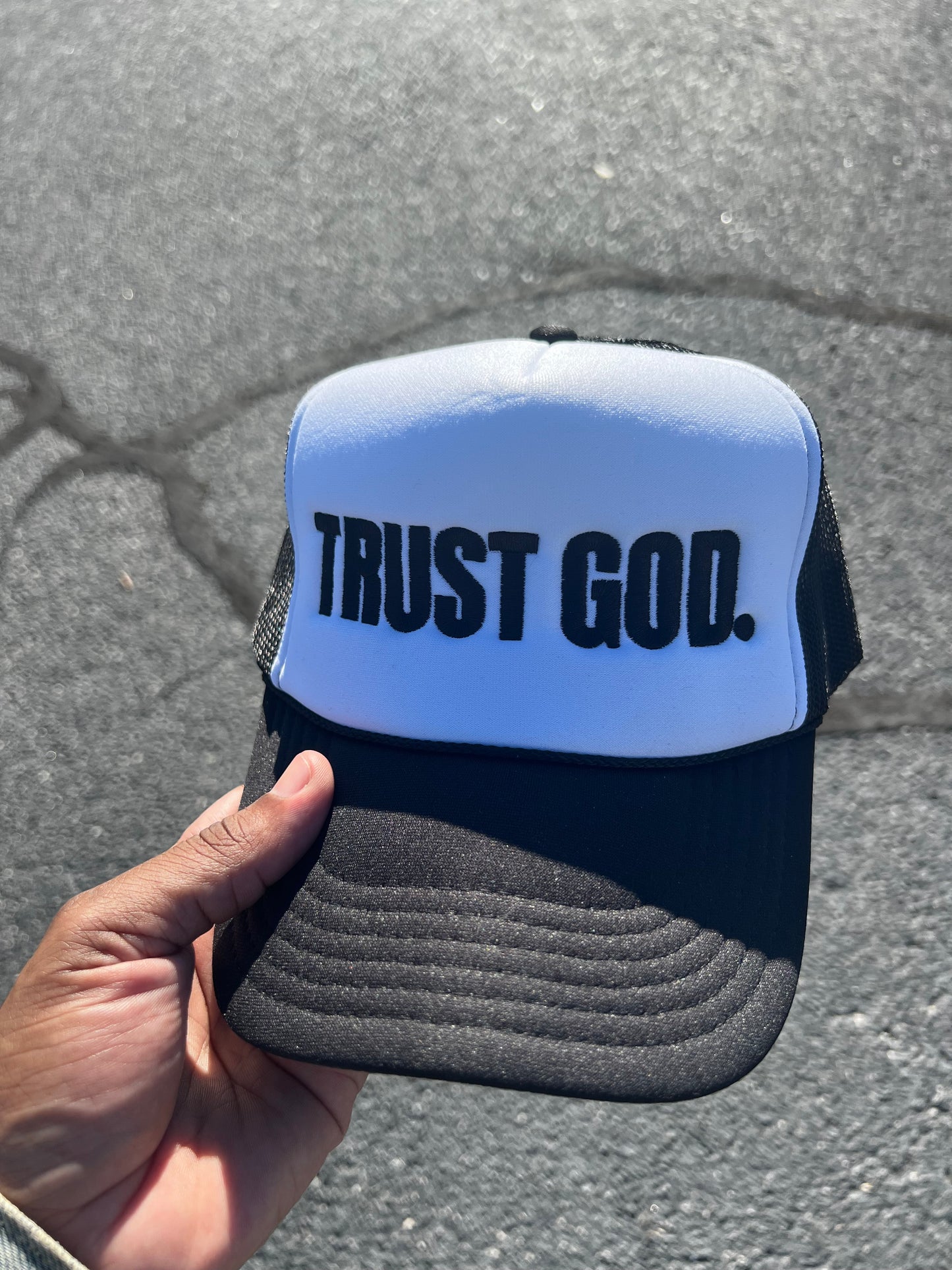 Trust God Foam Trucker Hat