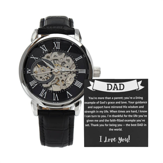 God's Grace in Time: The Divine Men's Openwork Watch - A Luxurious Gift for Dad