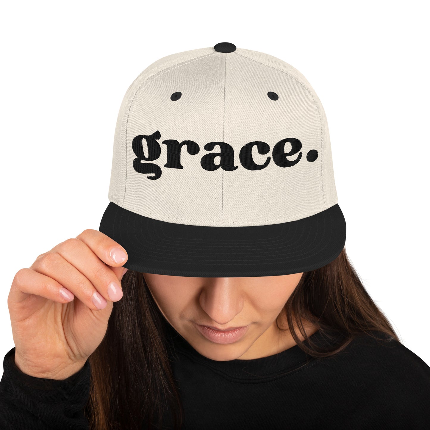 Grace Snapback - Natural/Black