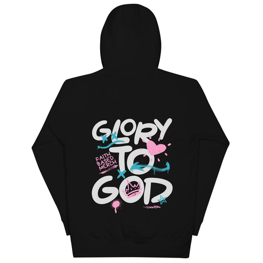 Glory To God Hoodie (Double-Sided) - Black