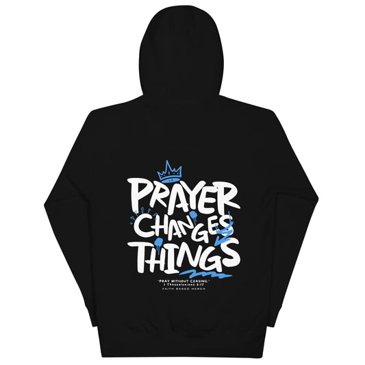 Prayer Changes Things Hoodie (Double-Sided) - Black