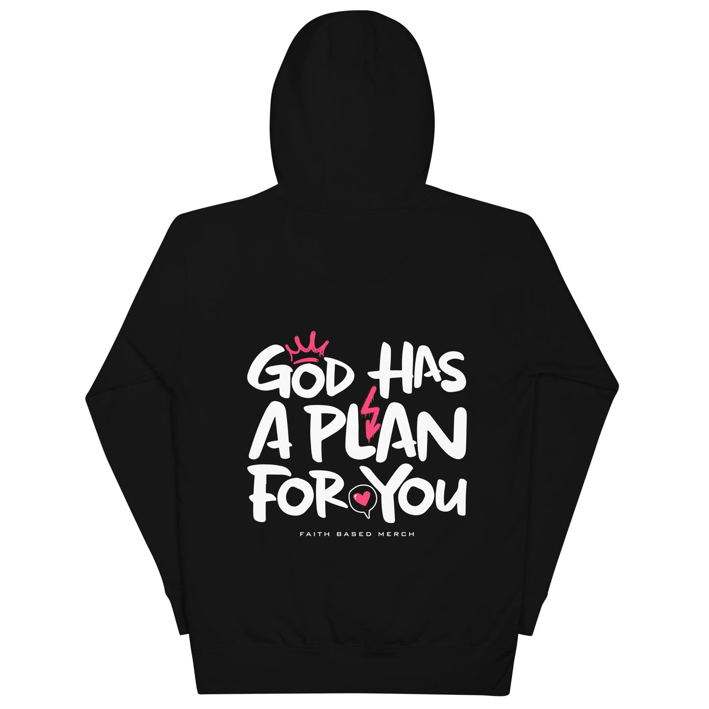 God Has A Plan Hoodie (Double-Sided) - Black