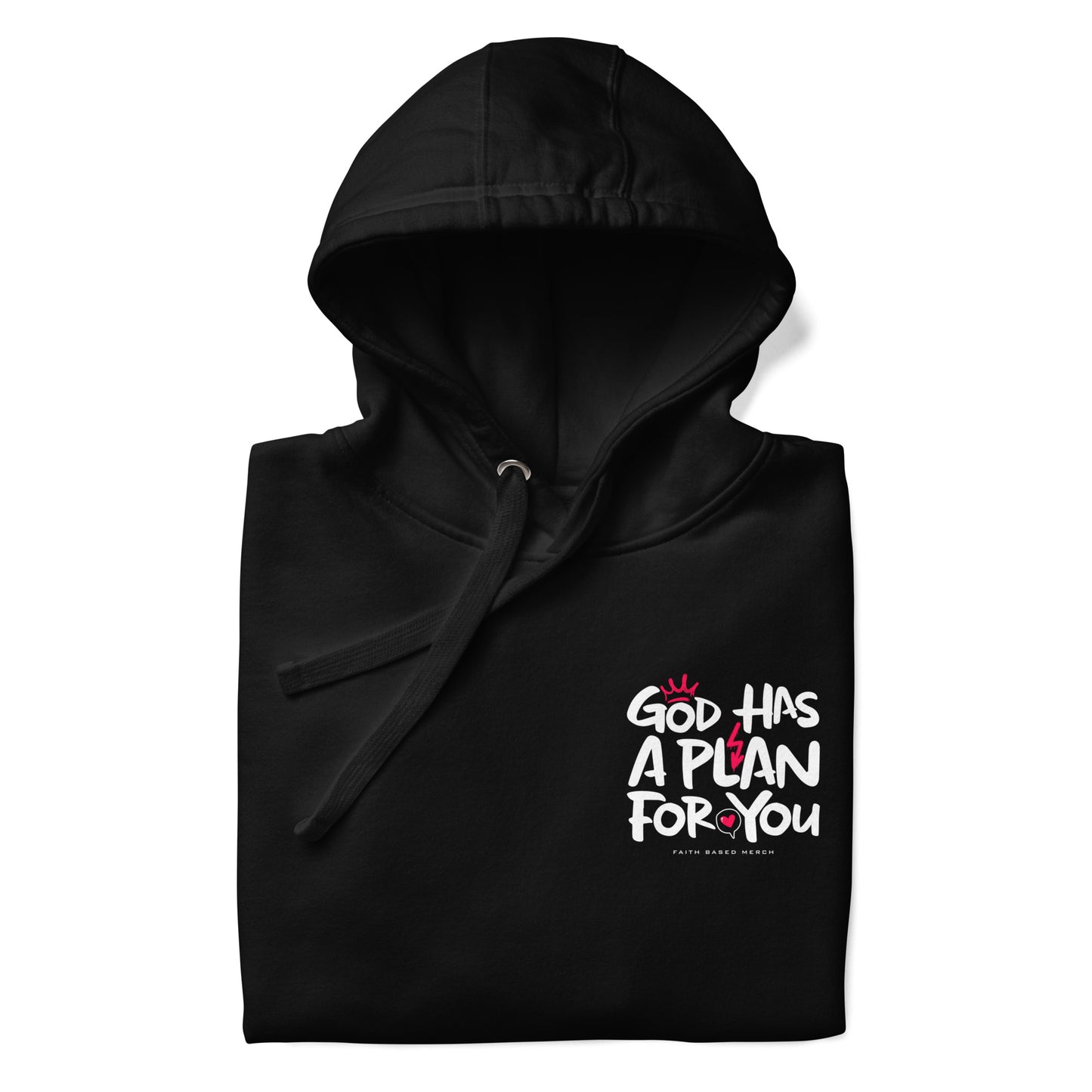 God Has A Plan Hoodie (Double-Sided) - Black