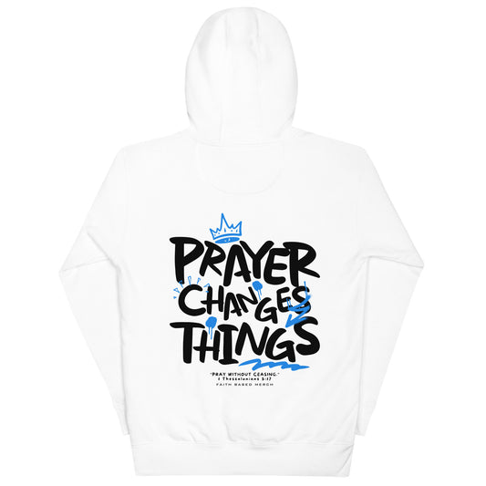 Prayer Changes Things Hoodie (Double-Sided) - White