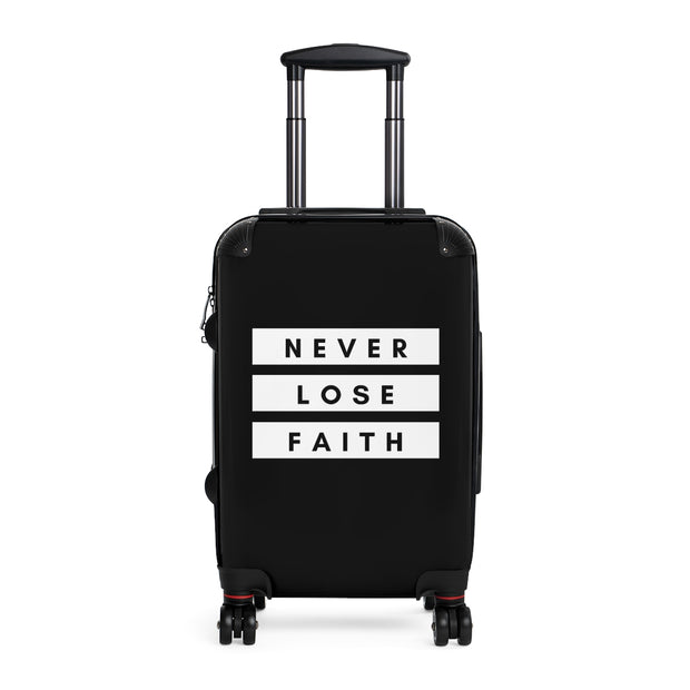 Never Lose Faith Black Suitcase