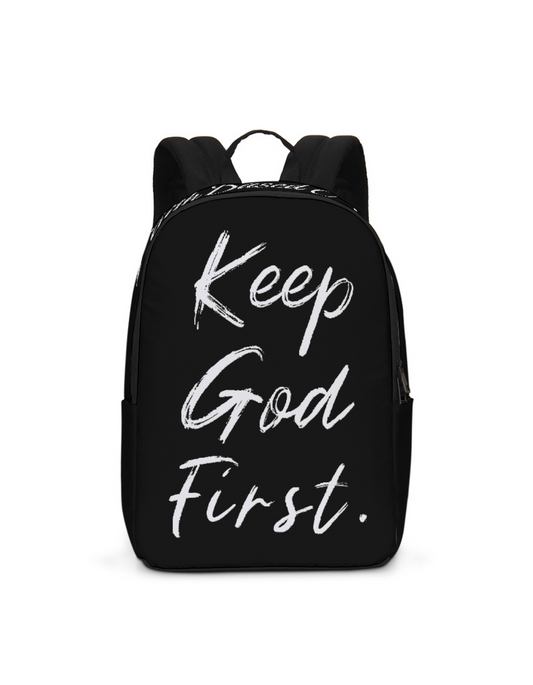 Keep God First Black Backpack
