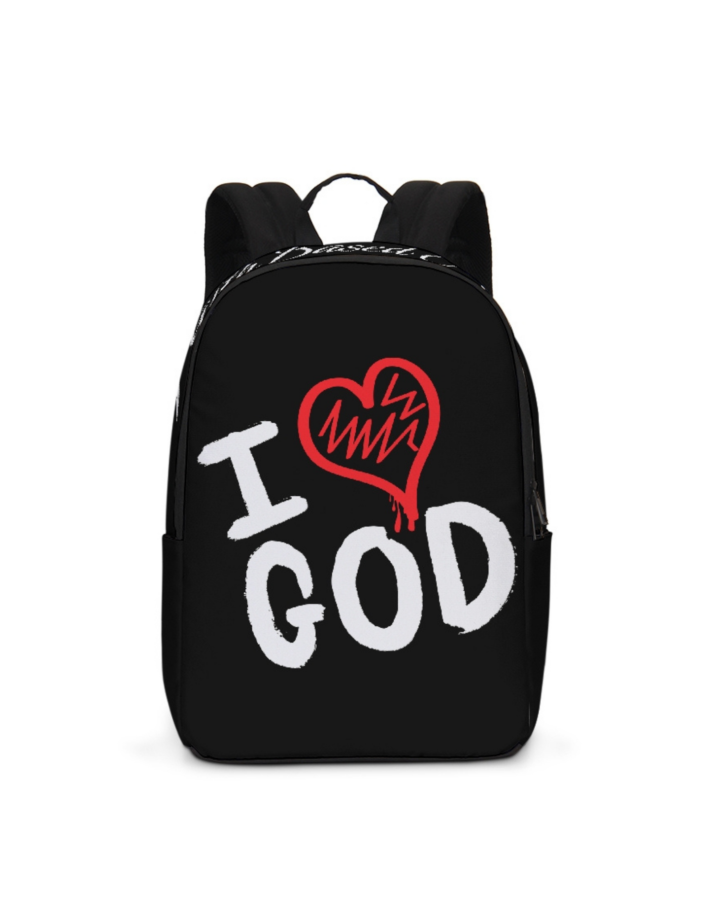 I Love God Black Backpack