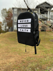 Never Lose Faith Black Backpack