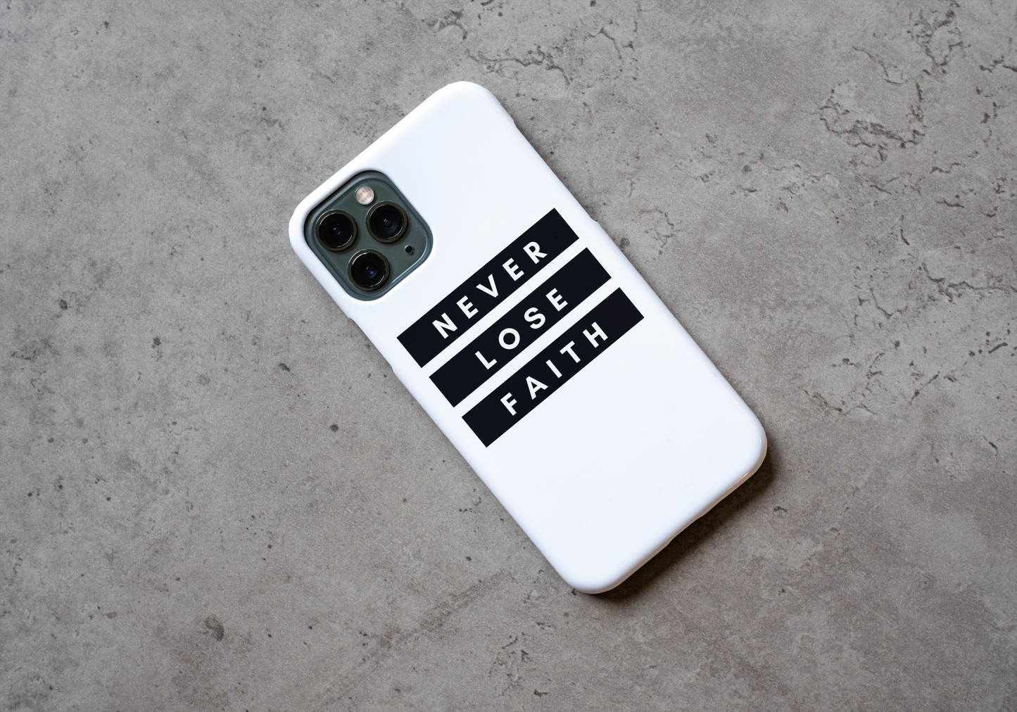 Never Lose Faith iPhone Case - White