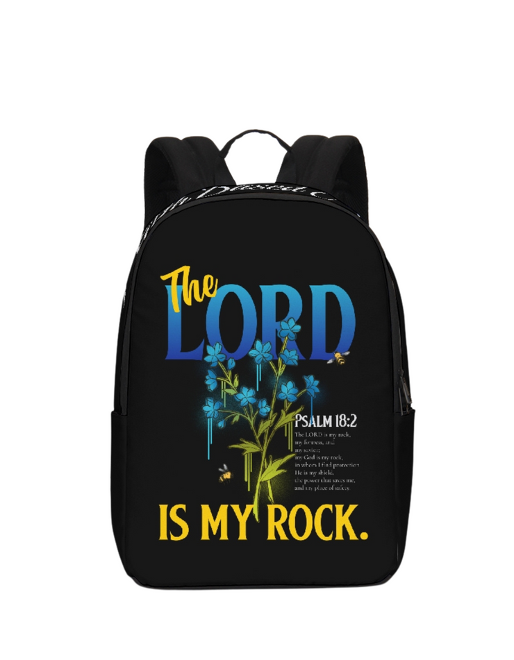 The Lord Is My Rock Black Backpack