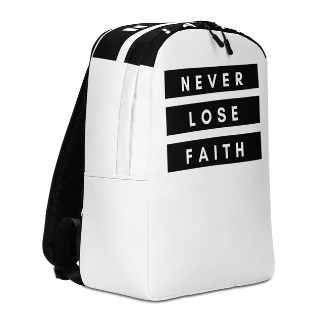 Never Lose Faith White Backpack