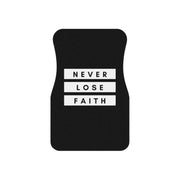 Never Lose Faith Black Car Mats (Set of 4)