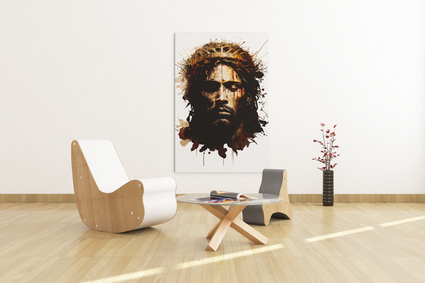 Abstract Jesus Canvas Print